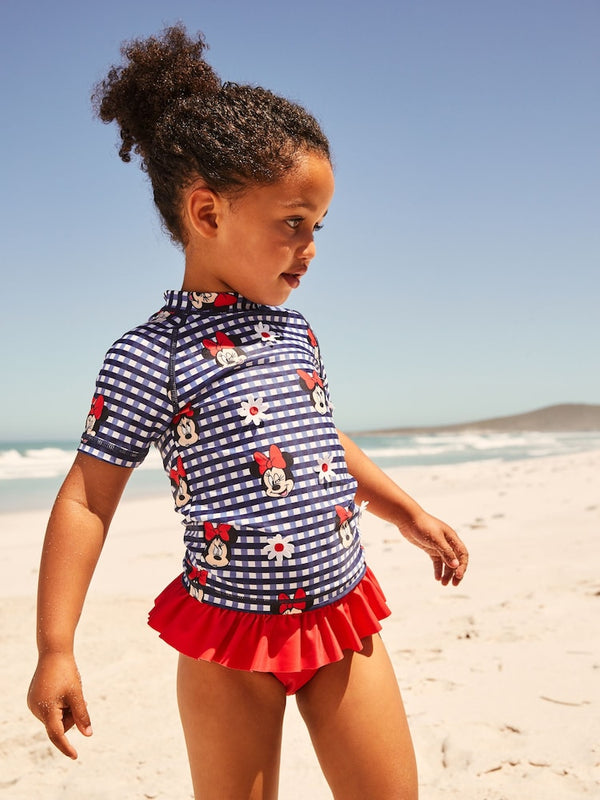 Navy/Red Minnie Mouse License Sunsafe Rash Vest Set(immediate)