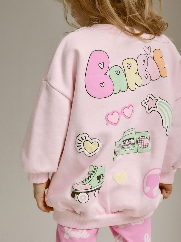 Pink Barbie Crew Sweatshirt & Leggings Set (immediate)