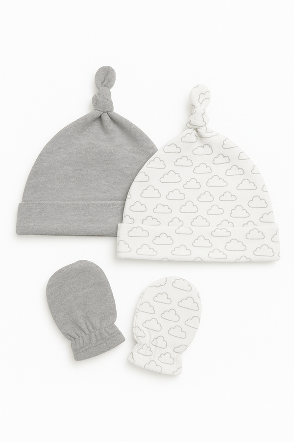 Primark 2 Pack Hats & 2 Pairs of mitts