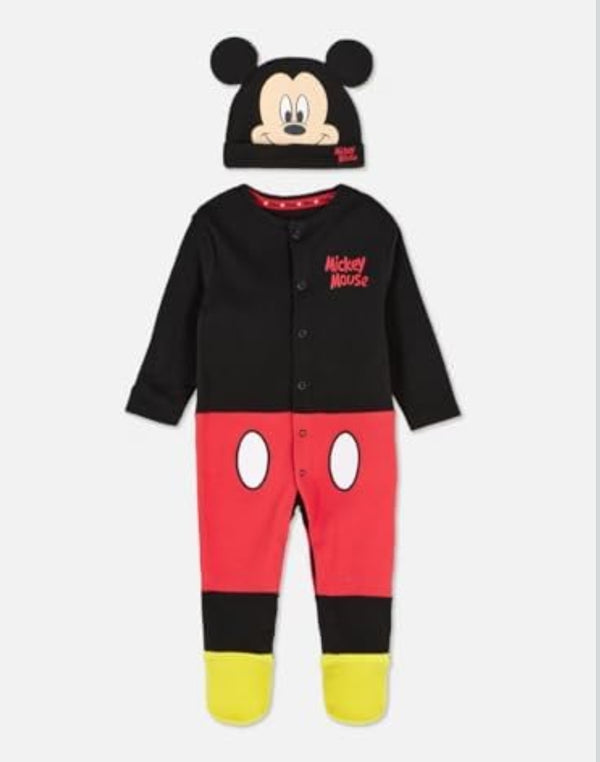 Disney Mickey Sleepsuit and Hat Set