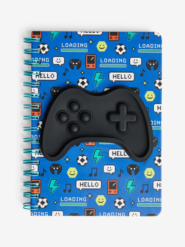 Blue Pixel Gaming A5 Lined Notebook(immediate)