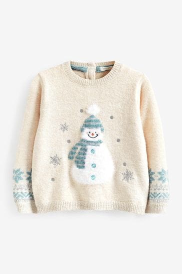 Cream Snowman Jumper Immediate