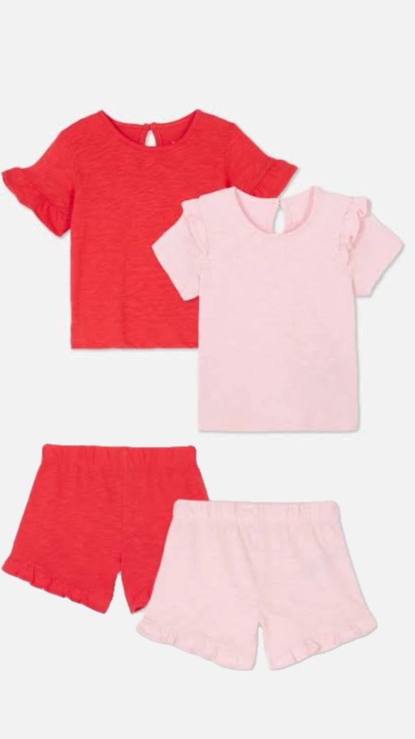 Primark Red/Pink Frill 2 Pack Set