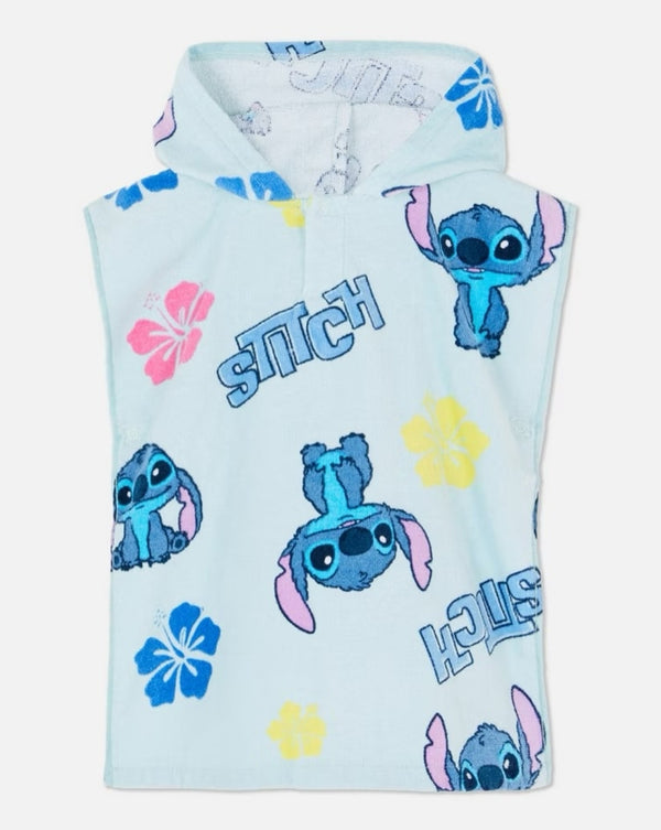 Primark Disney stitch hooded poncho towel