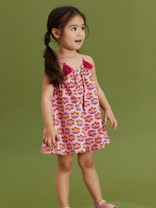 Pink Printed Cotton Playsuit immediate