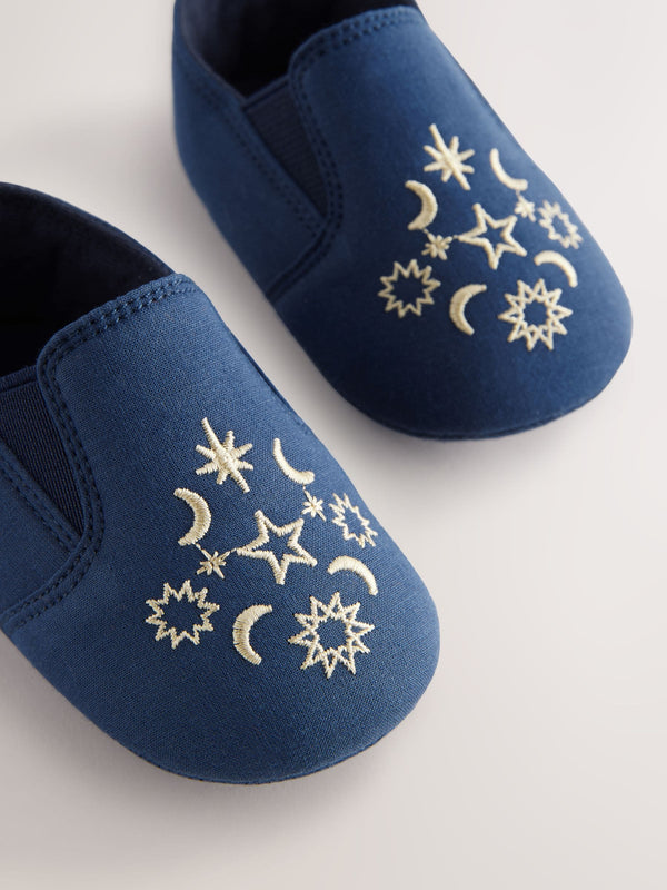 Navy Baby Slip On Occasion Shoes (immediate)