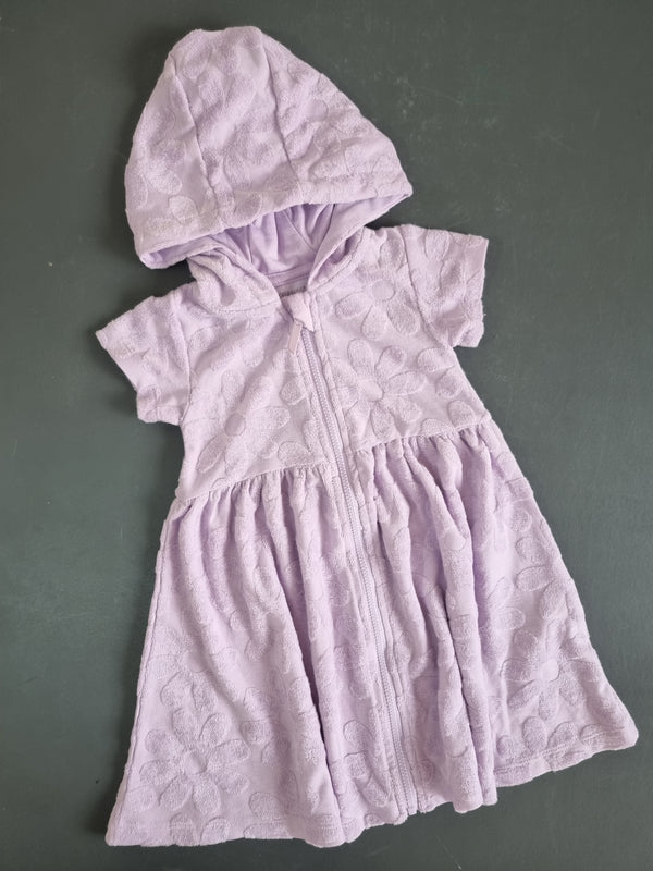 Primark Hooded Purple Towelling Dress