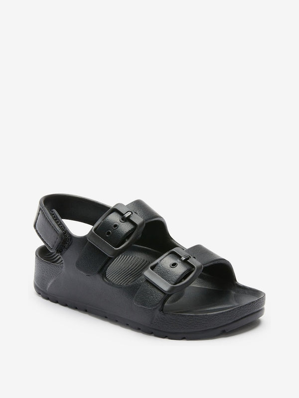 Black Double Buckle Ankle Strap EVA Sandals immediate