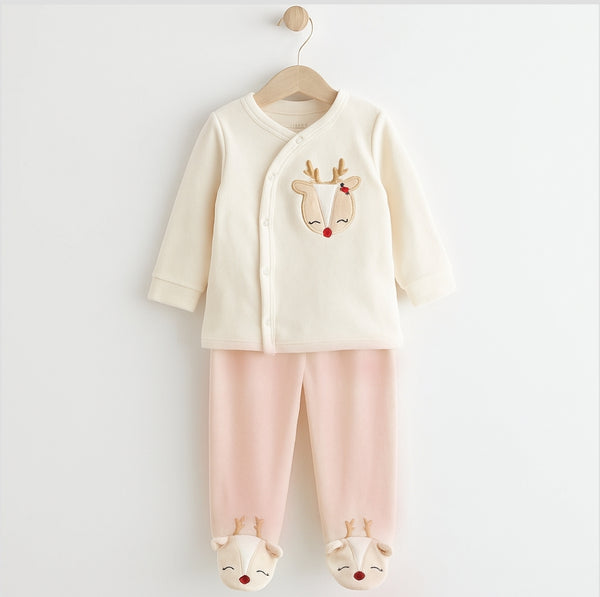 Velour Christmas Deer Set immediate