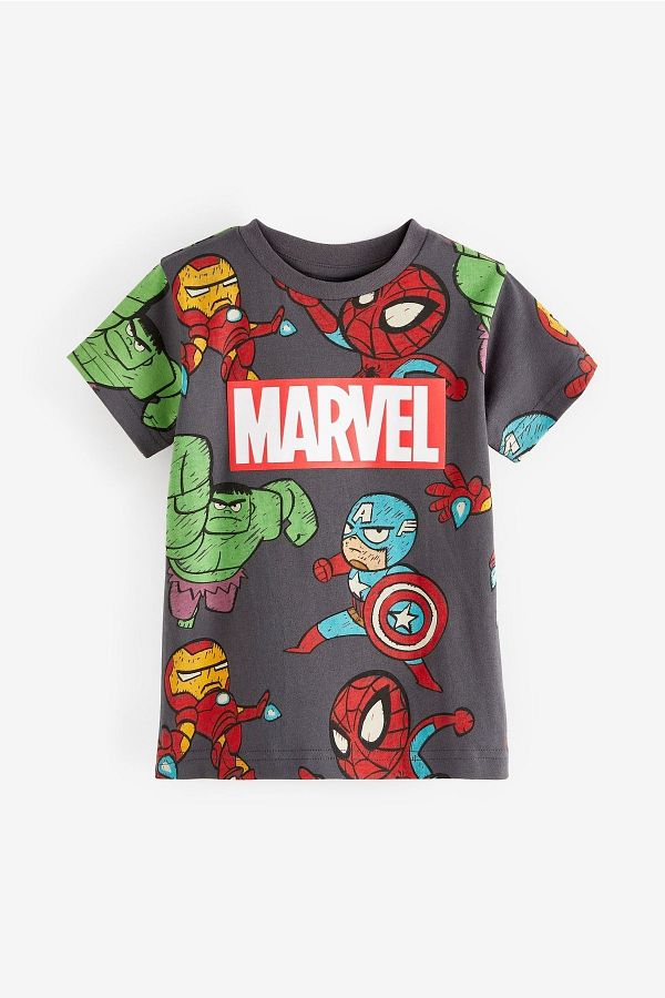 Marvel Charcoal Grey Short Sleeve License T-Shirt Immediate