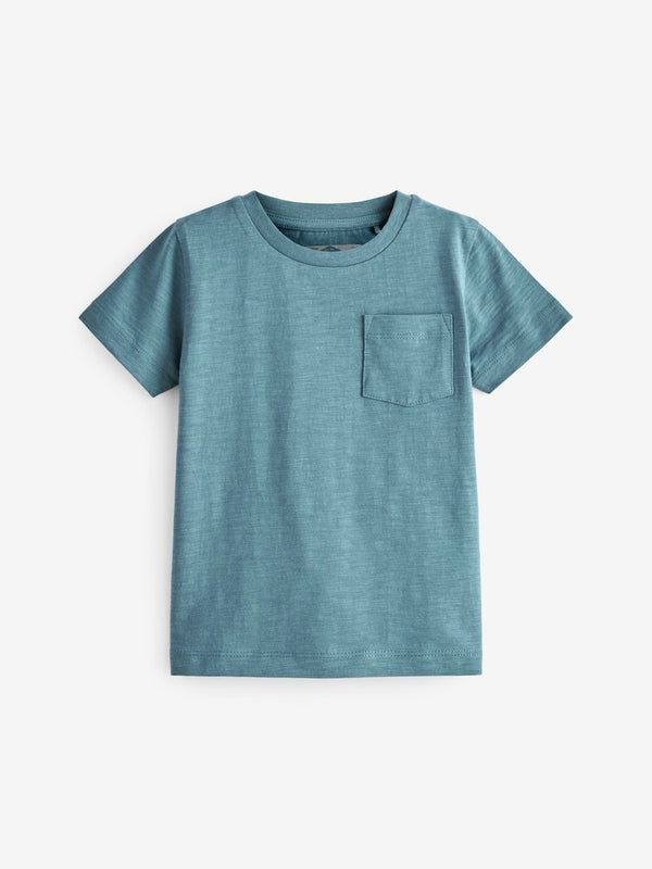 Mid Blue Denim Short Sleeve Plain T-shirt immediate