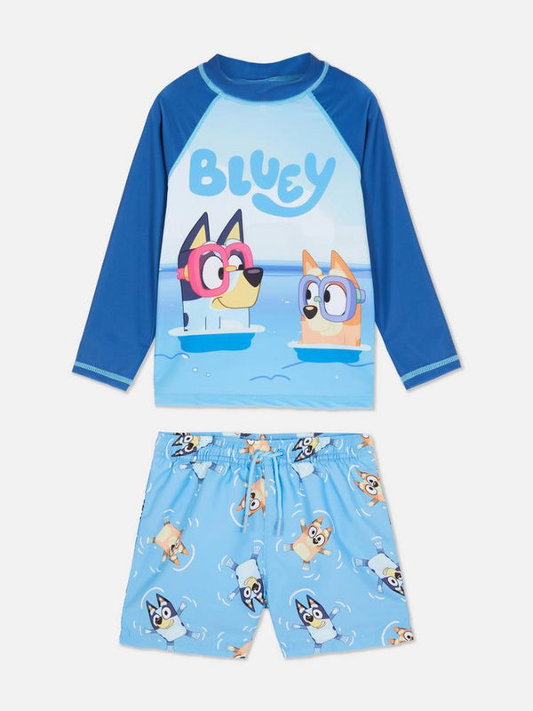Primark Bluey Swim Shirt and Shorts Set