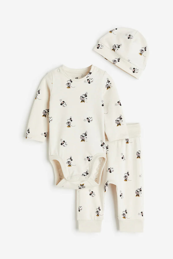 H&M 3-piece Minnie printed jersey set
