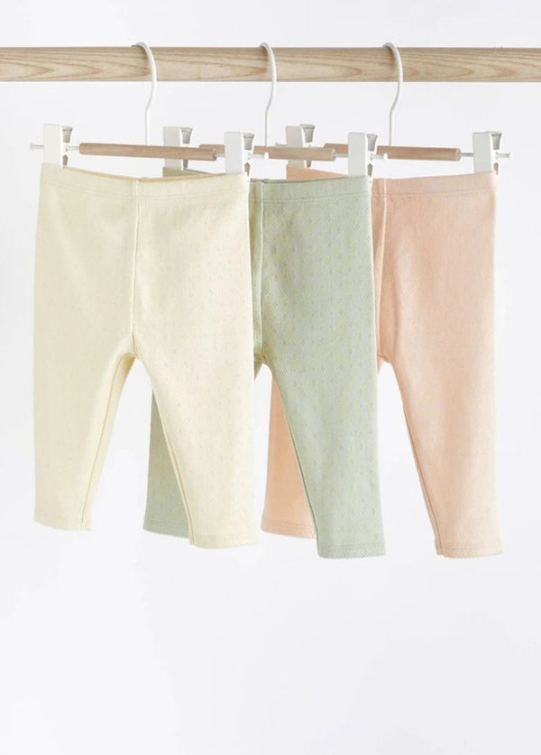 Baby Leggings 3 Pack 100%Cotton immediate
