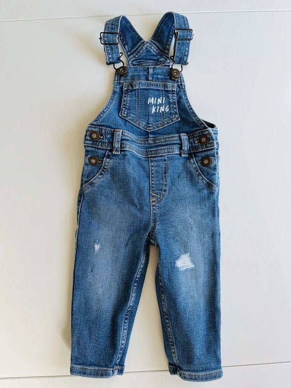 River Island Mid Blue Denim Dungaree immediate