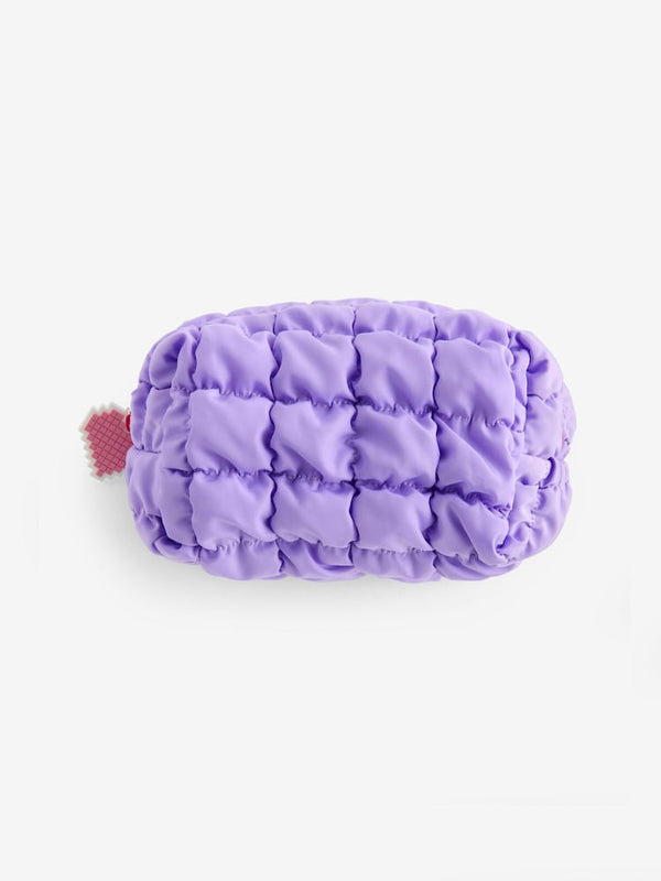 Purple Quilted Pencil Case with Stationery(immediate)