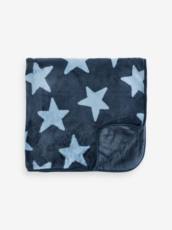 Blue Stars Fleece Baby Blanket immediate