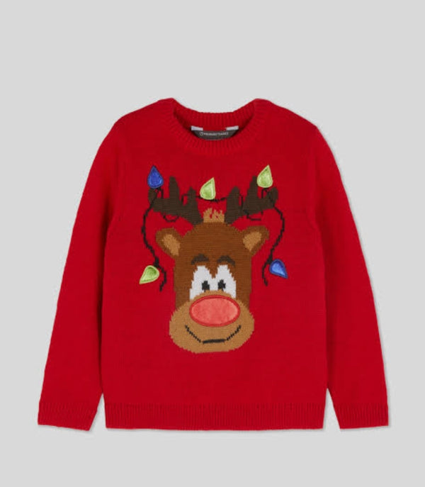 Primark Christmas Reindeer Red Jumper