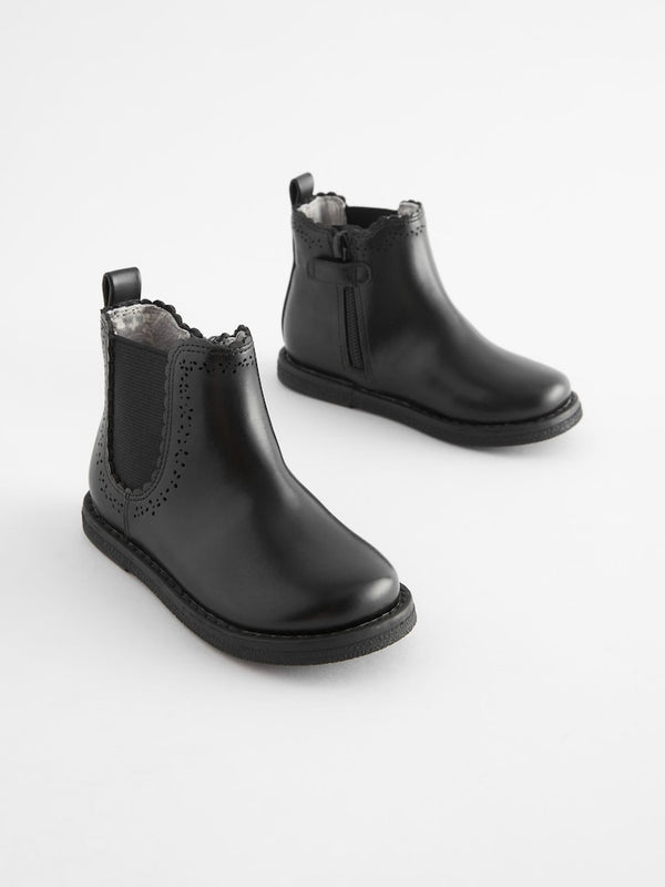 Black Standard Fit (F) Chelsea Ankle Boots immediate