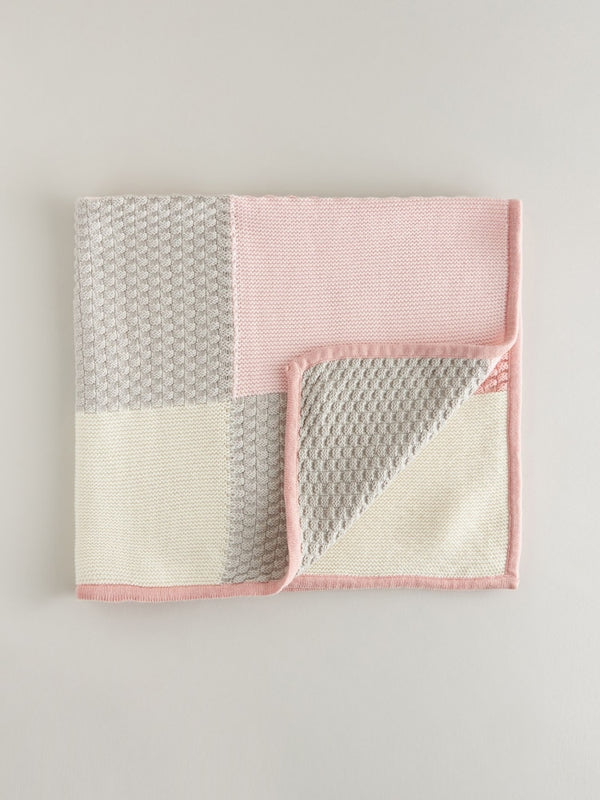 Pink Patchwork 100% Cotton Baby Blanket immediate
