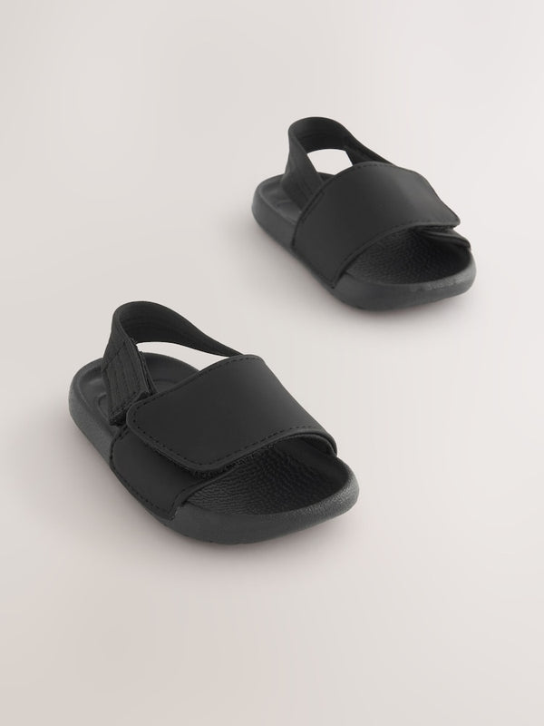 Black Touch Fastening Baby Slider Sandals immediate
