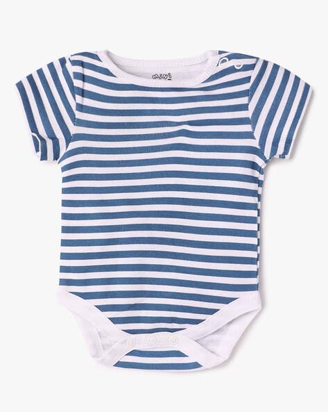 Short sleeve Blue Stripe Bodysuits