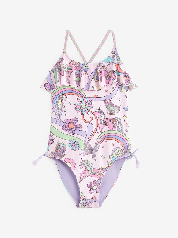 Pink Unicorn Frill Swimsuit(immediate)