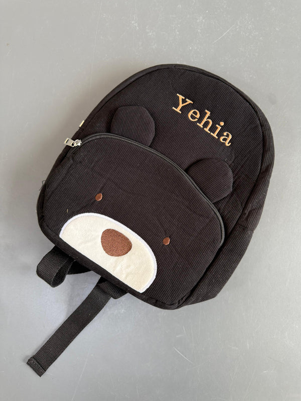 Black textured kindergarten backpack "Yehia" immediate