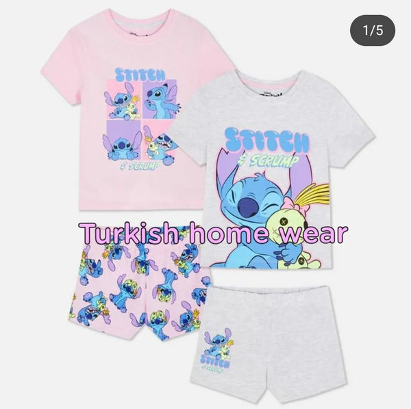 Disney Stitch 2 Pack Shorts Pyjamas