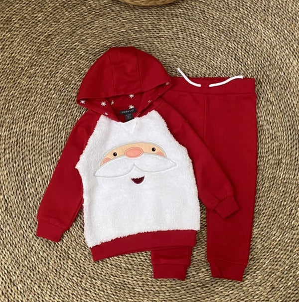 Primark Santa Hooded Red Christmas Pyjamas