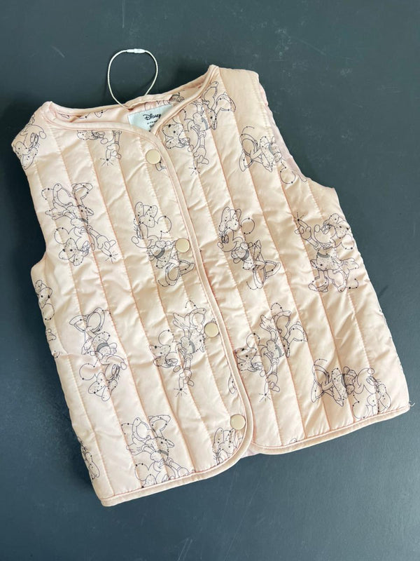 Primark Dusty Pink Quilted Minnie Mouse Gilet
