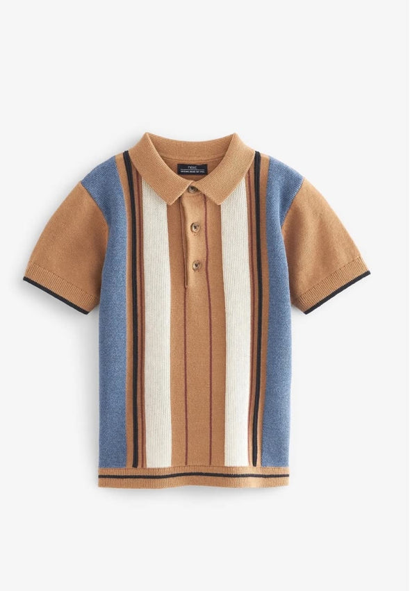 Knitted Polo Colourblock T-shirt immediate