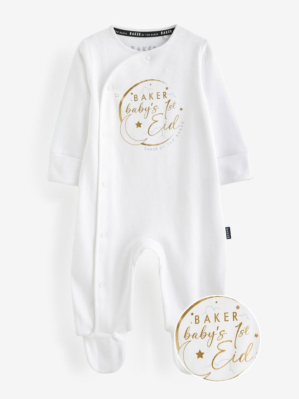 Baker by Ted Baker Baby First Eid Cotton Sleepsuit
