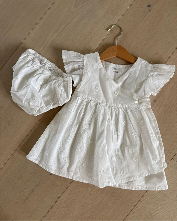 Primark Wrap White Dress and knickers Set