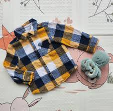 Primark Yellow/Navy Check Shirt