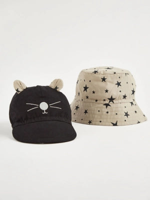 George Star Print Hat 2 Pack