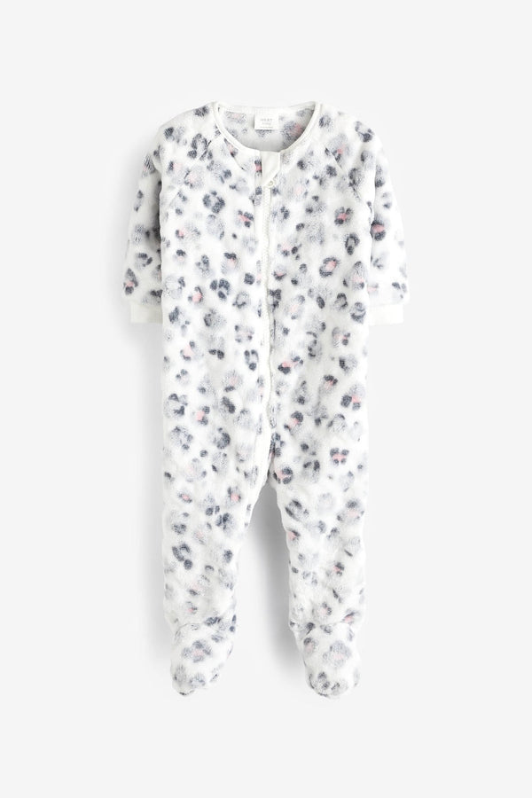 Sleepsuit fleece leopard immediate