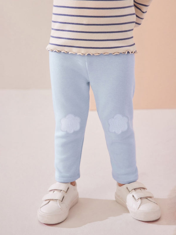 Pale Blue Cosy Fleece Lined Leggings Immediate