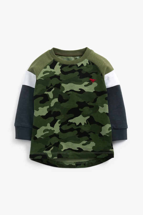 Long Sleeve Khaki Green T-shirt immediate