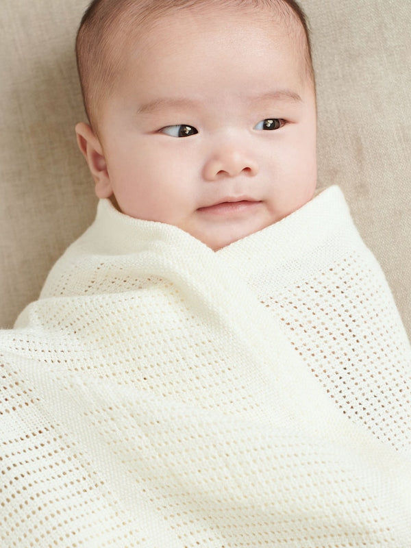 MORI Cotton Blend Cellular Baby Blanket(immediate)