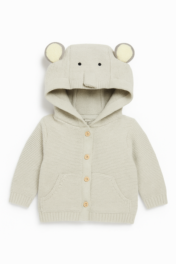 Primark Grey Elephant Knitted Cardigan