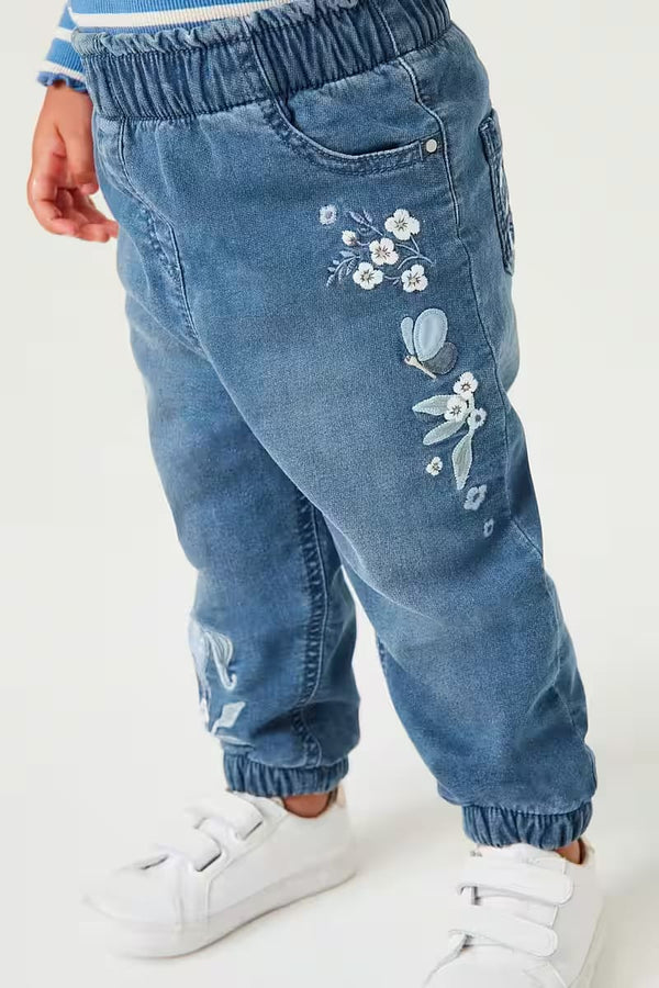 Denim Dark Wash Unicorn Lined Jogger Jeans immediate