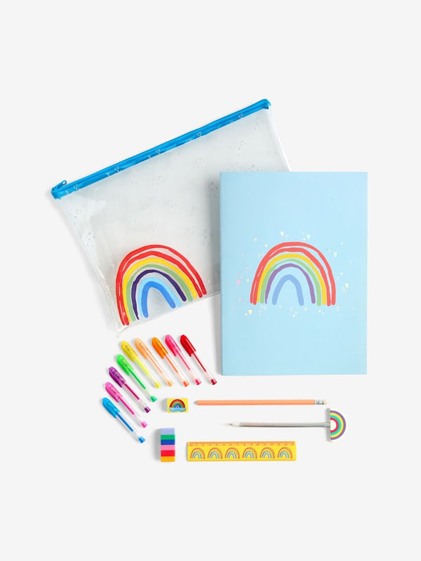 Blue Rainbow A4 Stationery Set (immediate)