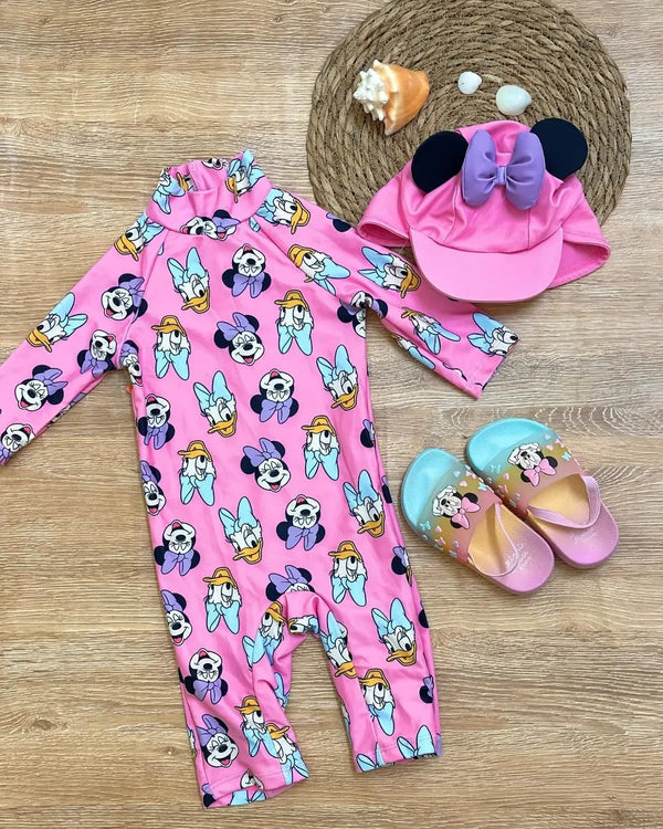 Disney Minnie Swimsuit and Keppi Hat Set