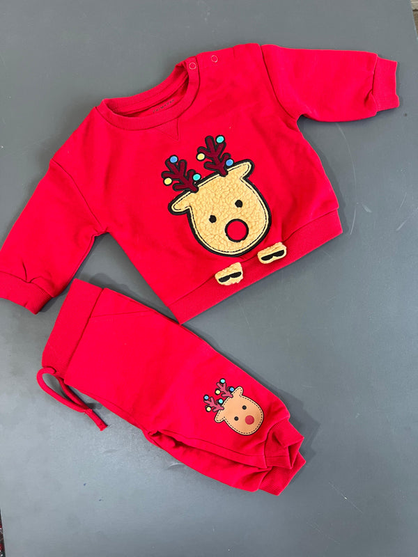 Primark Red Christmas Sweatshirt and Joggers Set