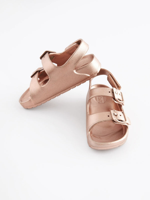 Rose Gold Two Strap Sandals immediate